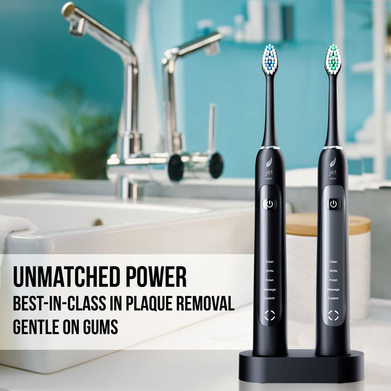 JetWave Sonic Electric Toothbrush Dual Set